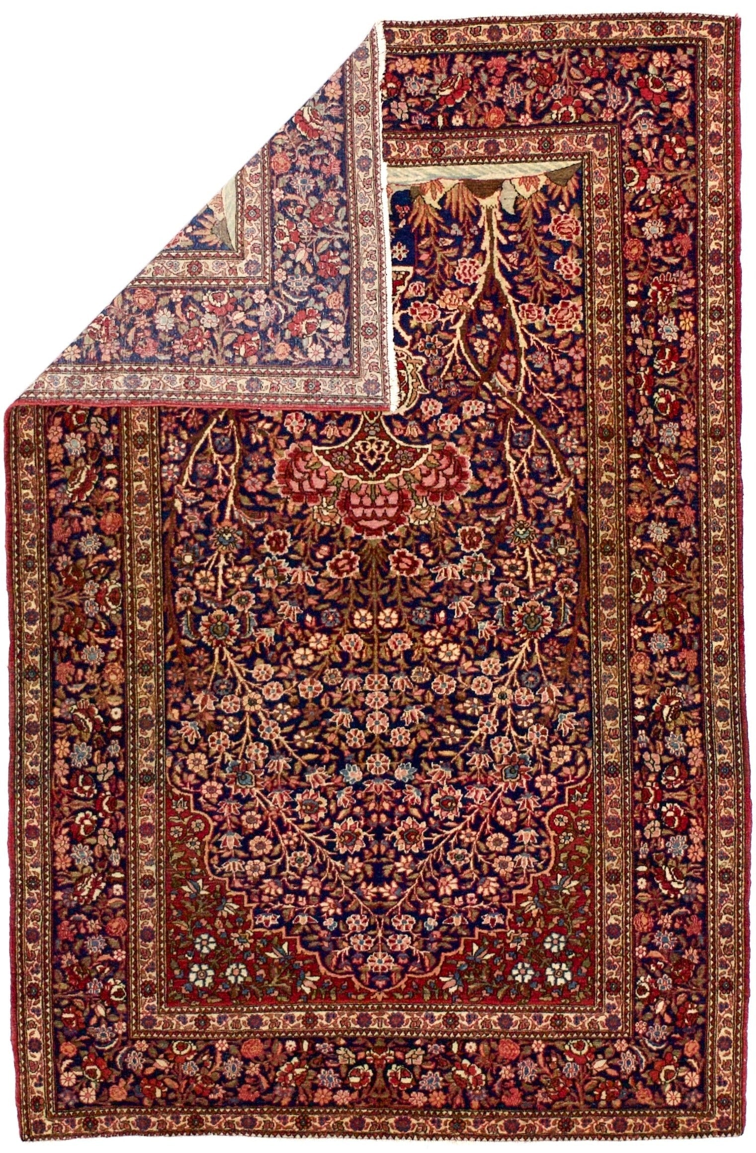 Antique  Isfahan One of Pair Rug 4'5" x 6' 8"