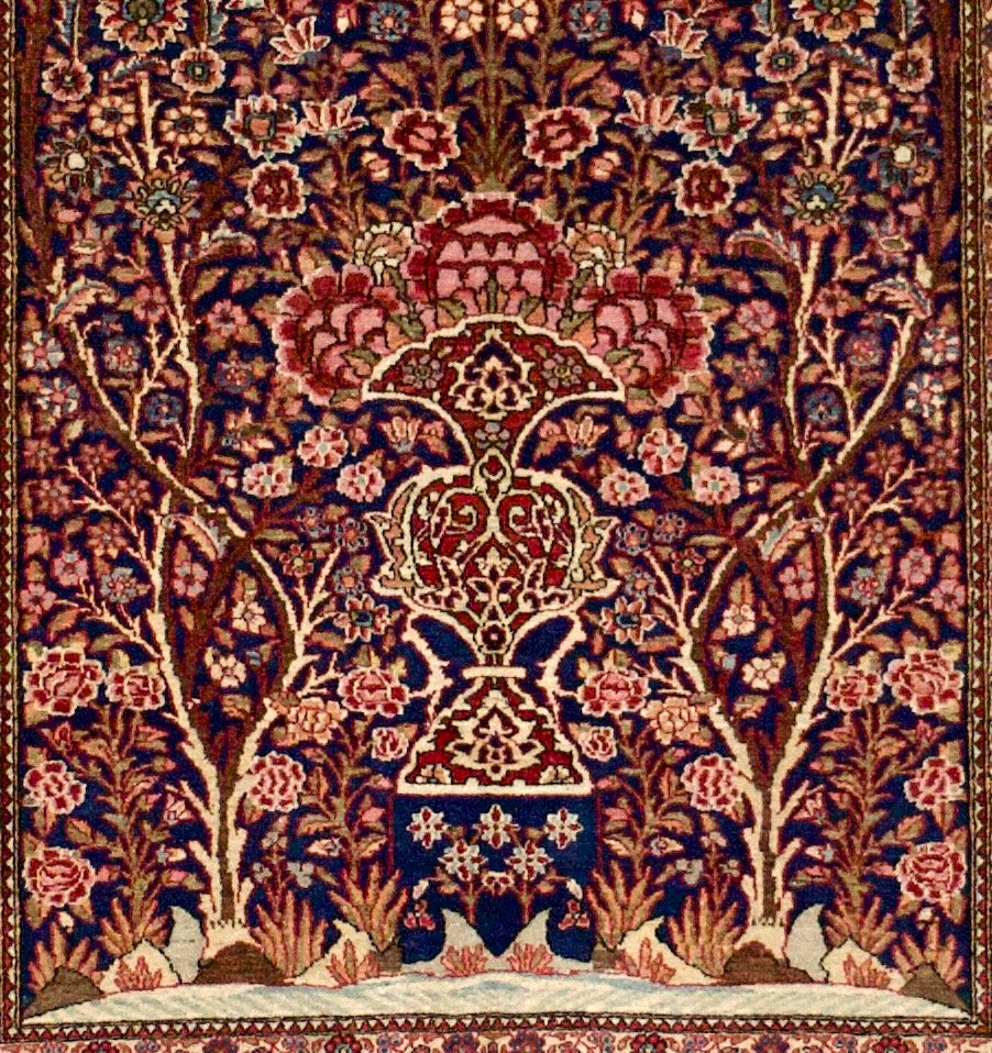 Antique  Isfahan One of Pair Rug 4'5" x 6' 8"