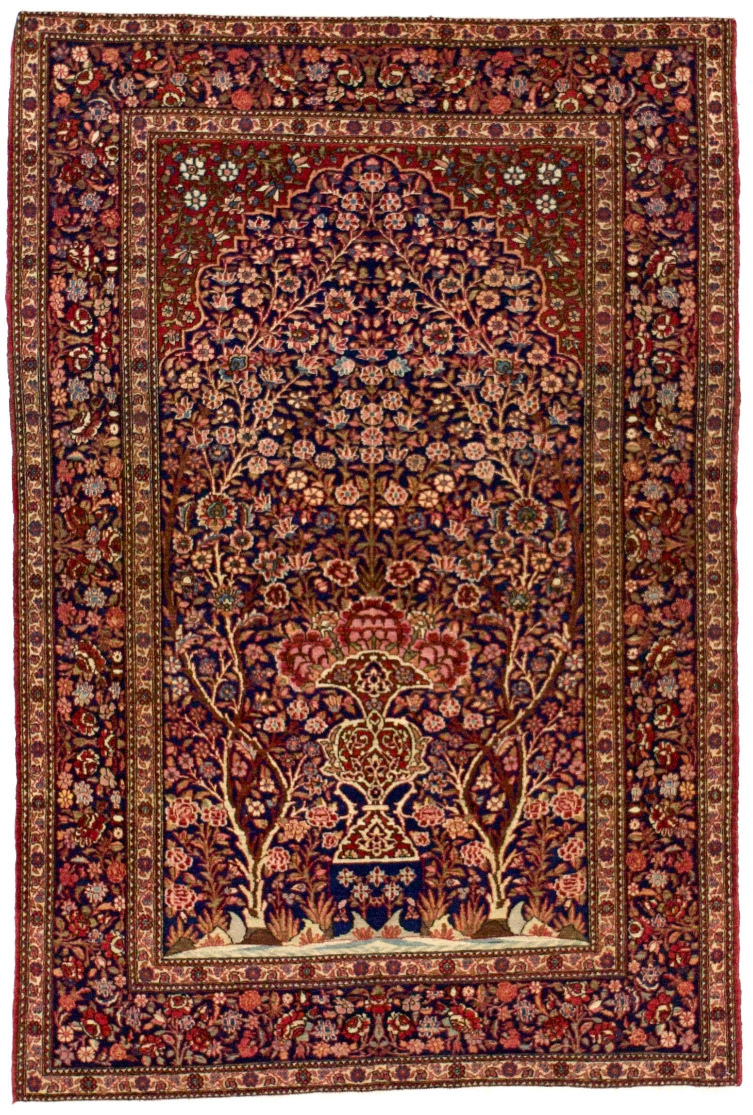 Antique  Isfahan One of Pair Rug 4'5" x 6' 8"