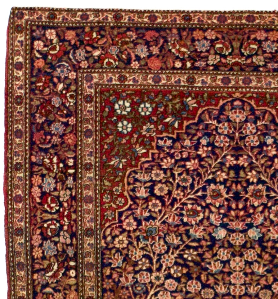 Antique  Isfahan One of Pair Rug 4'5" x 6' 8"