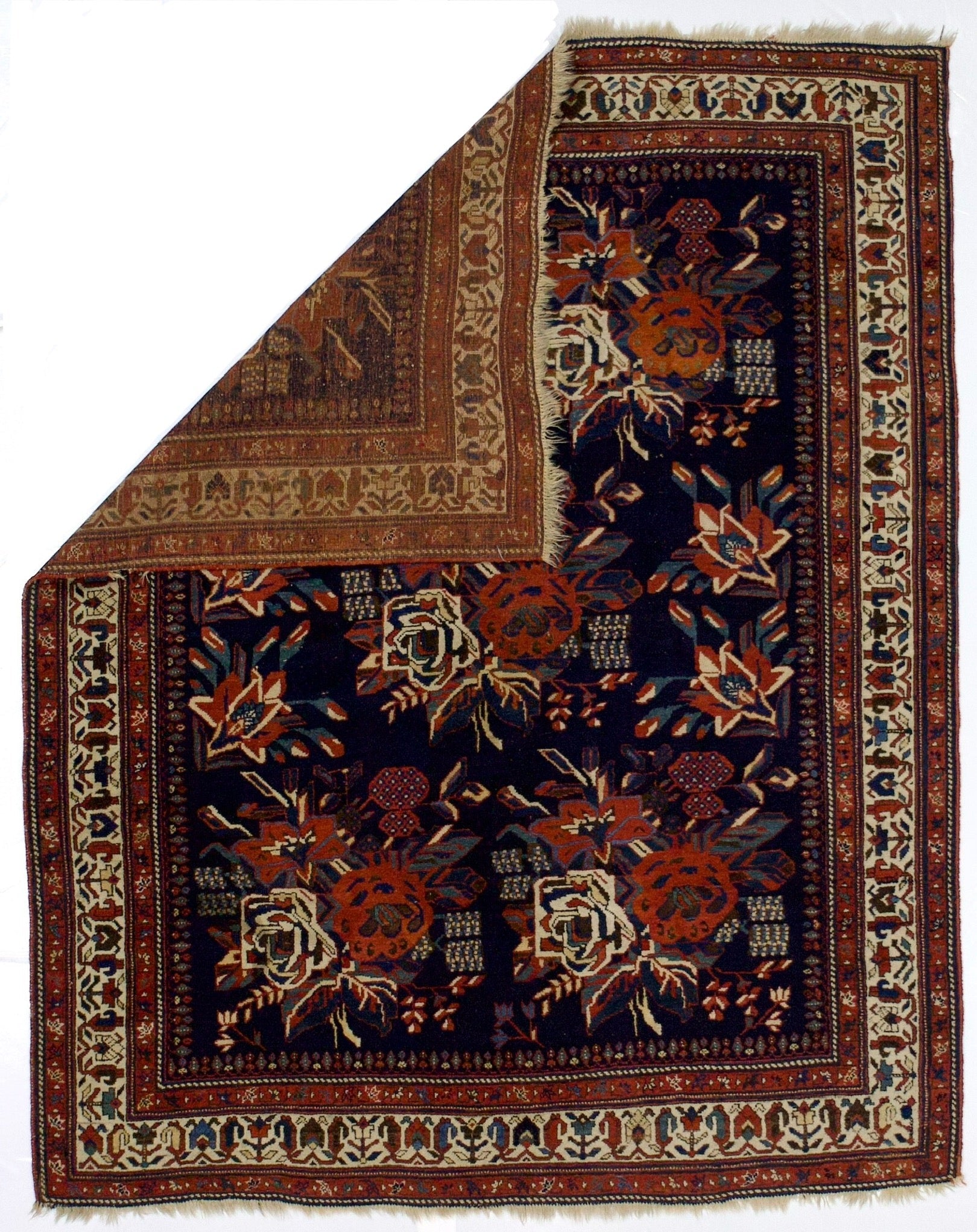Antique  Tribal Afshar Rug 5' 2" x 6' 6"