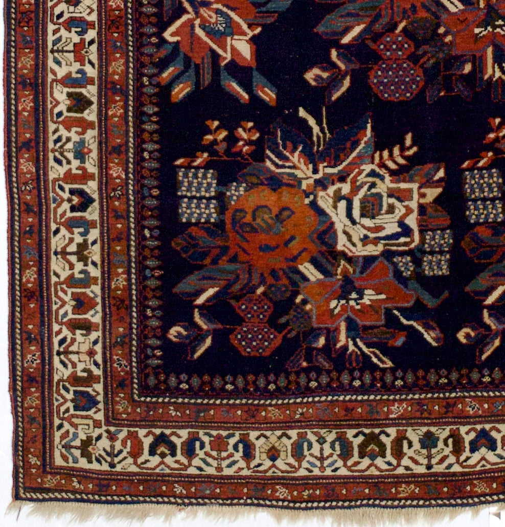 Antique  Tribal Afshar Rug 5' 2" x 6' 6"