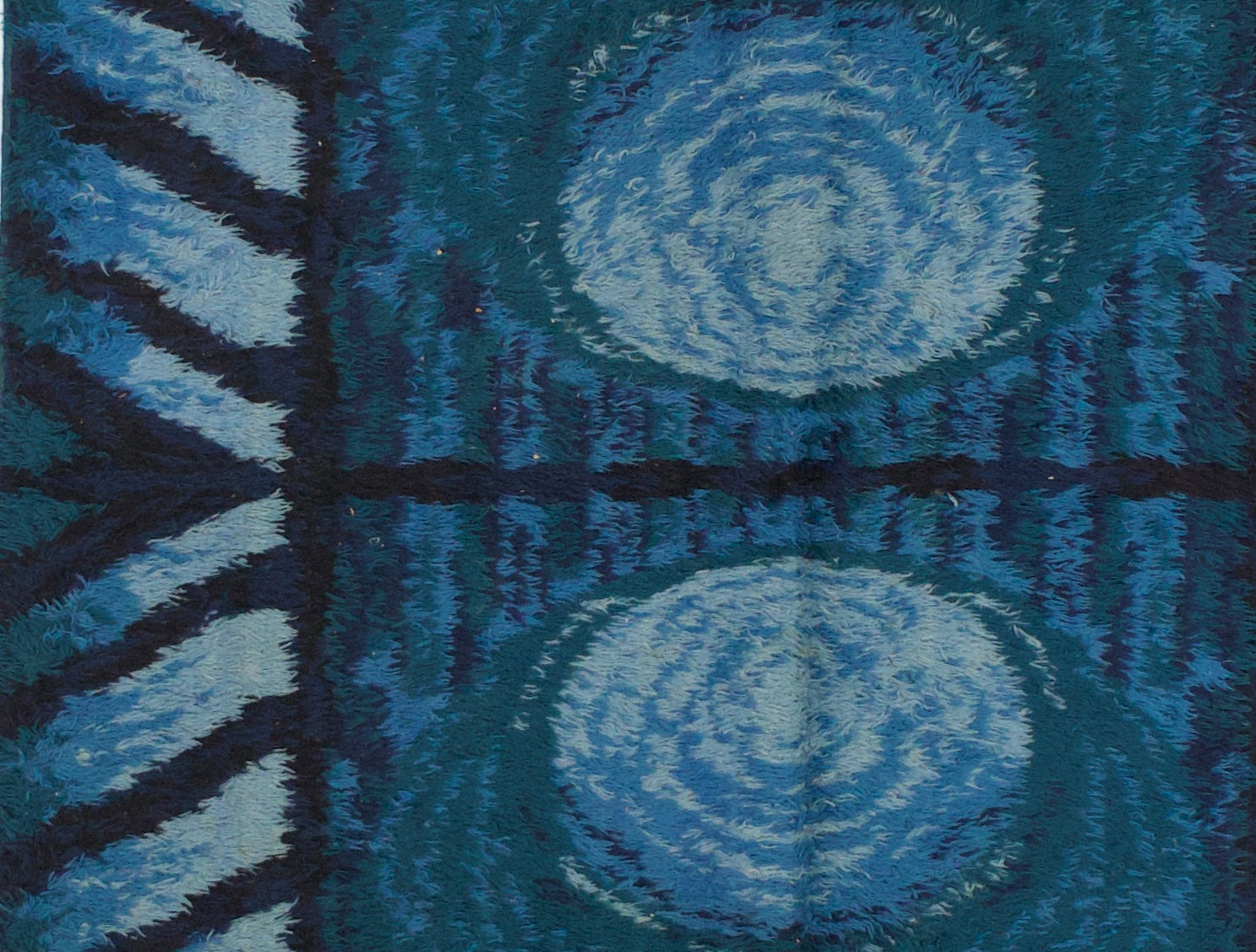Vintage European Shag Wool Rug 5' 6" x 7' 9"