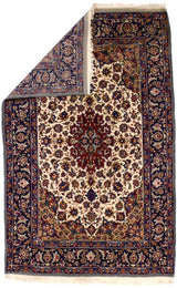 Extremely Fine Isfahan Rug 3'5" x 5' 3"