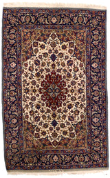 Extremely Fine Isfahan Rug 3'5" x 5' 3"
