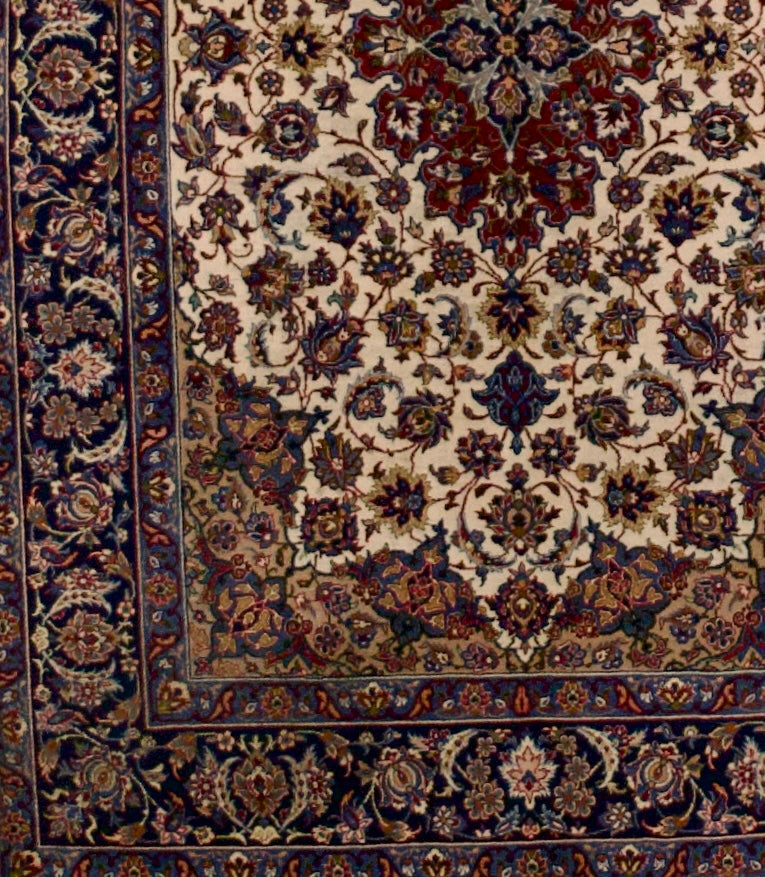 Extremely Fine Isfahan Rug 3'5" x 5' 3"