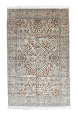 Fine Vintage Turkish Silk Hereke Rug 5' 0" x 8' 0"