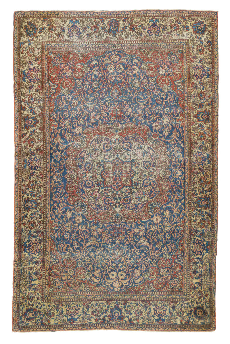 Antique Isfahan Rug 4' 2