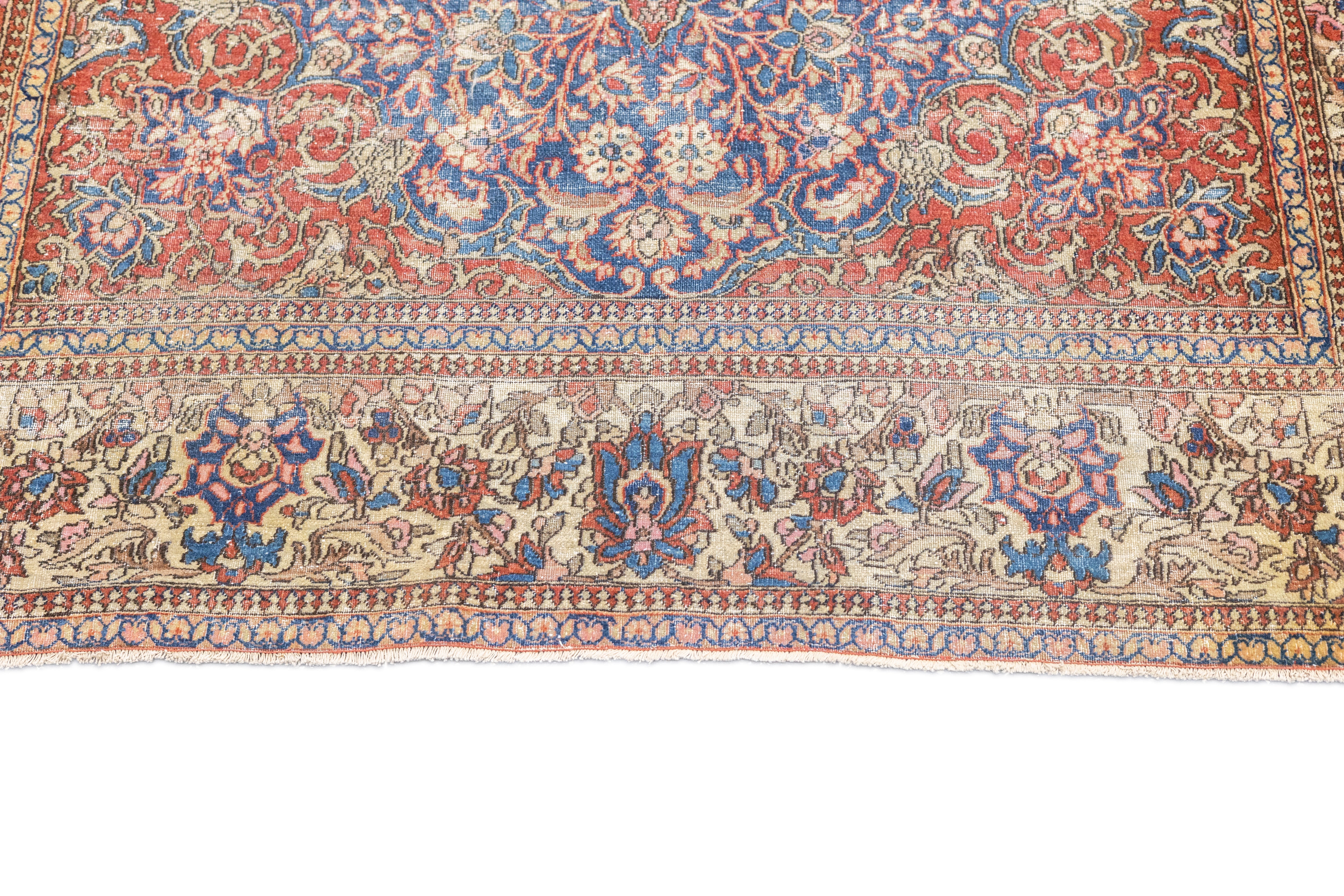 Antique Isfahan Rug 4' 2" x 6' 7"