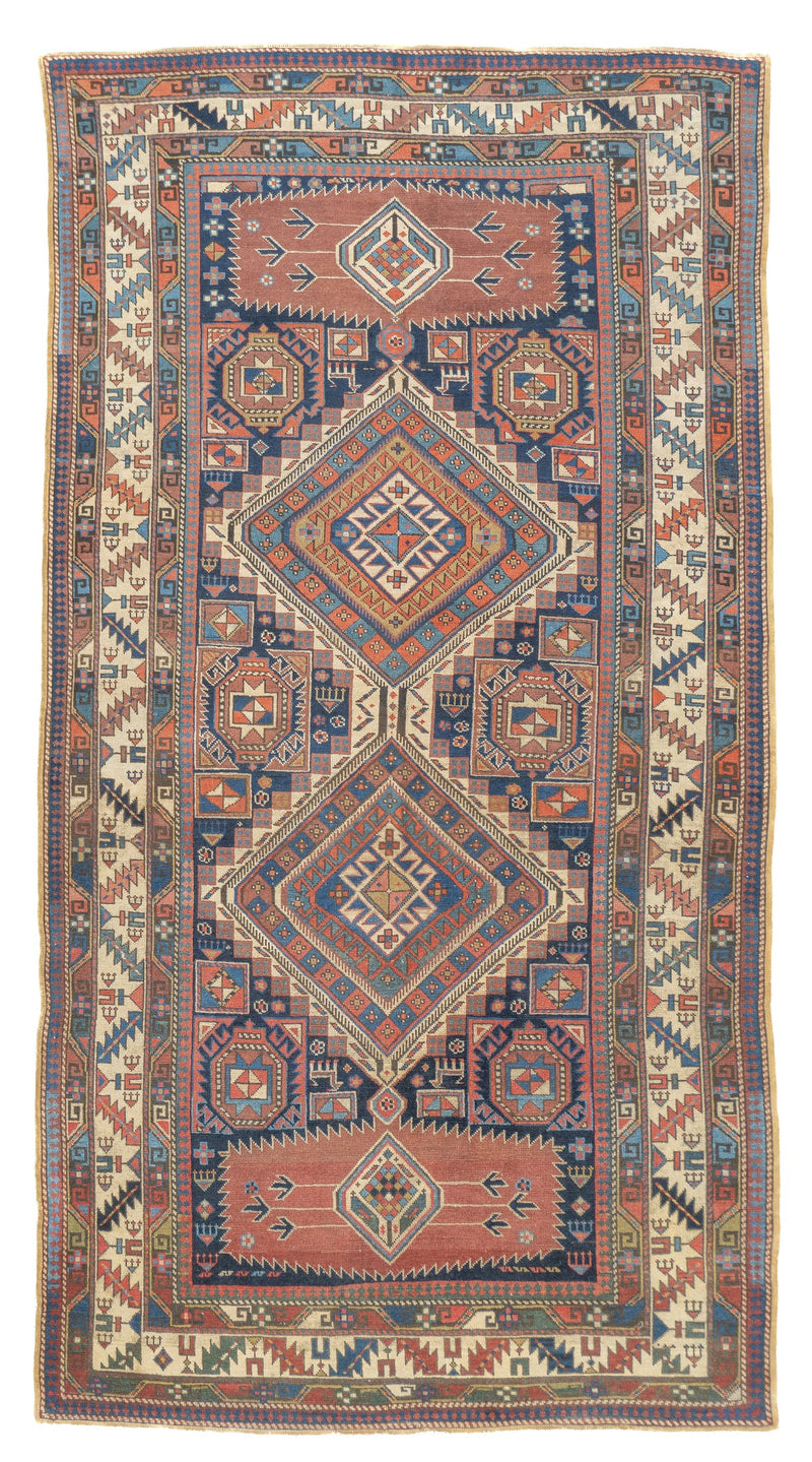 Antique Caucasian Shirvan Rug 4' x 7'5''