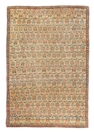 Antique  Farahan Rug 3'3'' x 4'9''