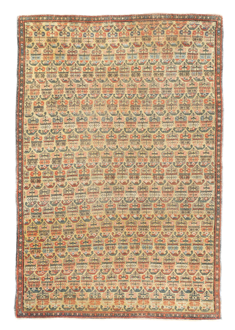 Antique  Farahan Rug 3'3'' x 4'9''