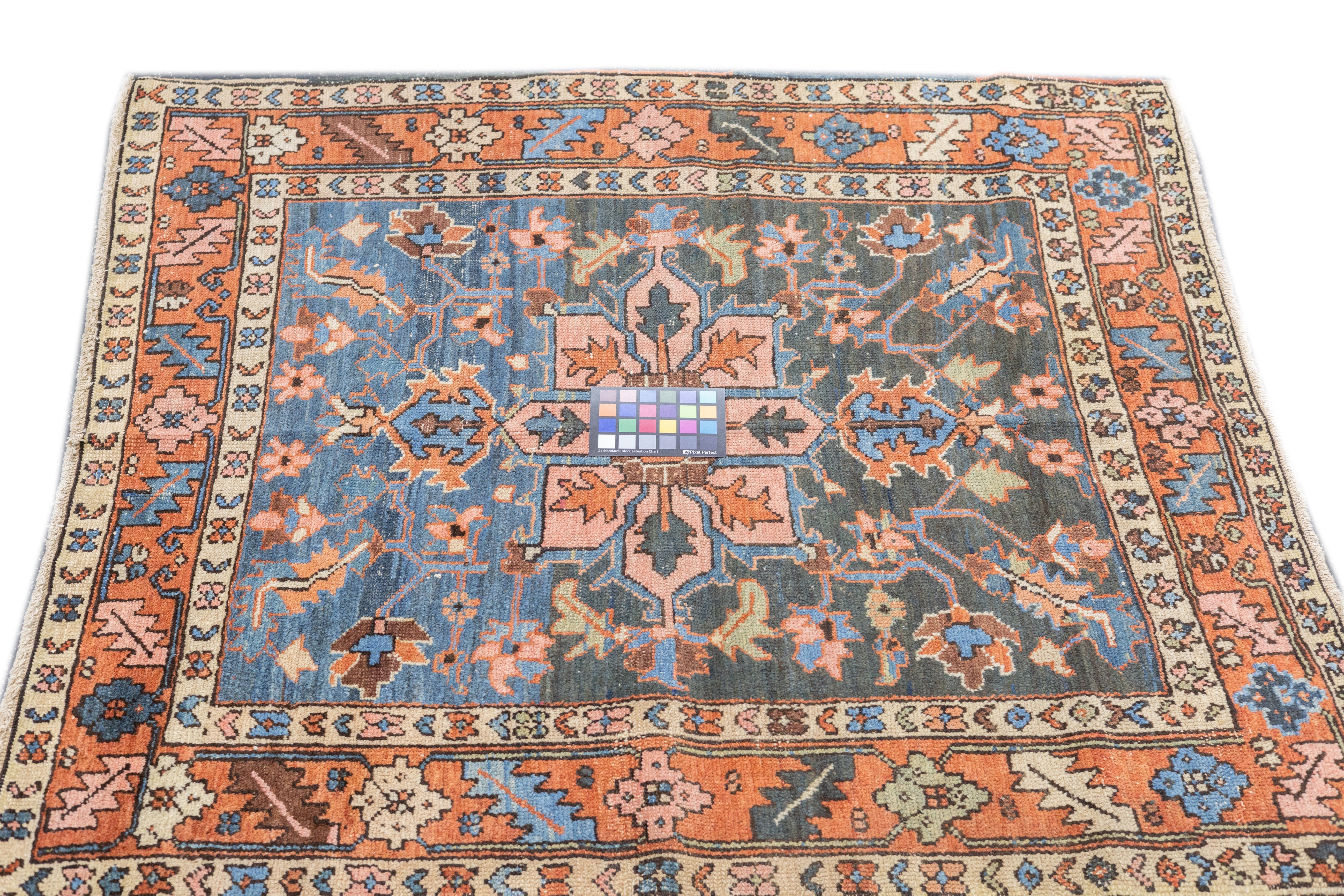 Antique Heriz Rug 4'0" x 4'5''