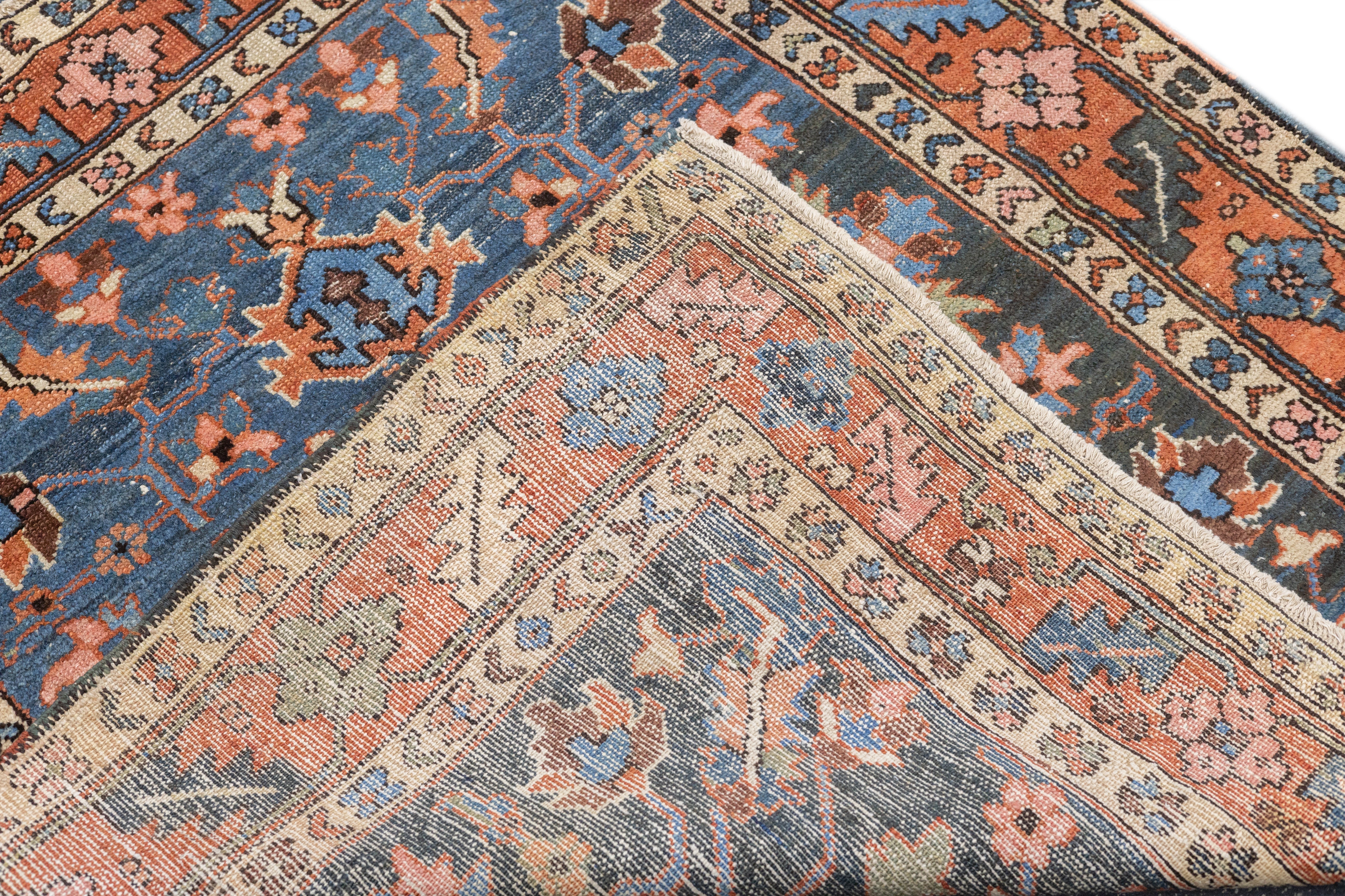 Antique Heriz Rug 4'0" x 4'5''