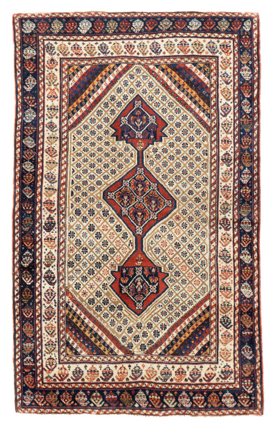 Antique Persian Qashqai Rug 3'4'' x 5'3''