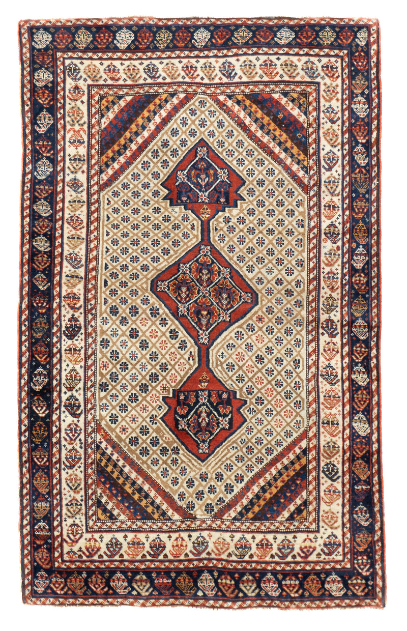 Antique Persian Qashqai Rug 3'4'' x 5'3''