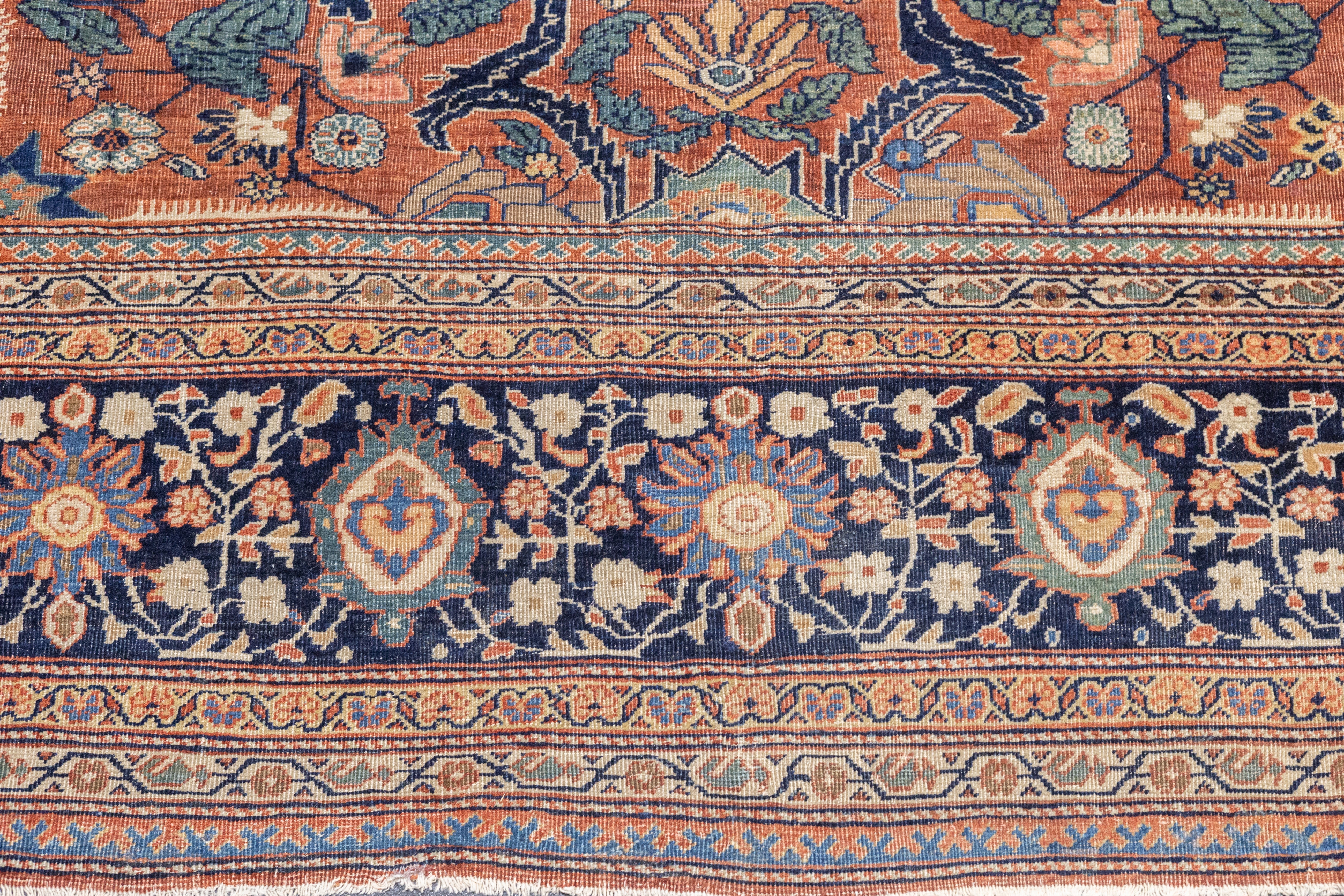 Antique Farahan Sarouk Rug 8' 10" x 12' 3''
