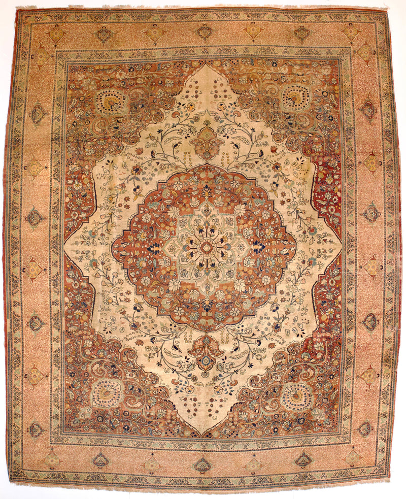 Antique Tabriz Haji Jalili Rug 9' 6