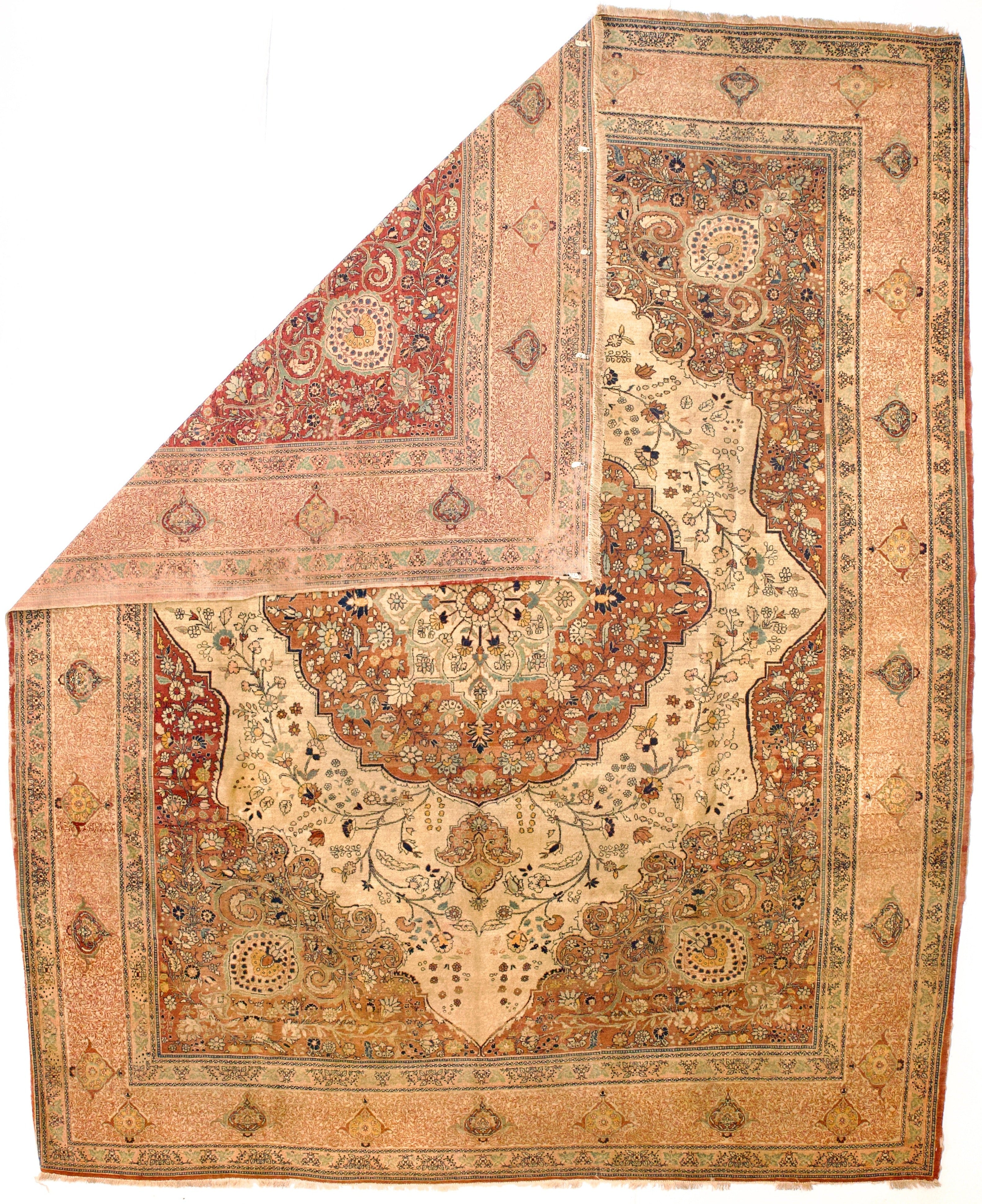 Antique Tabriz Haji Jalili Rug 9' 6" x 11' 8''