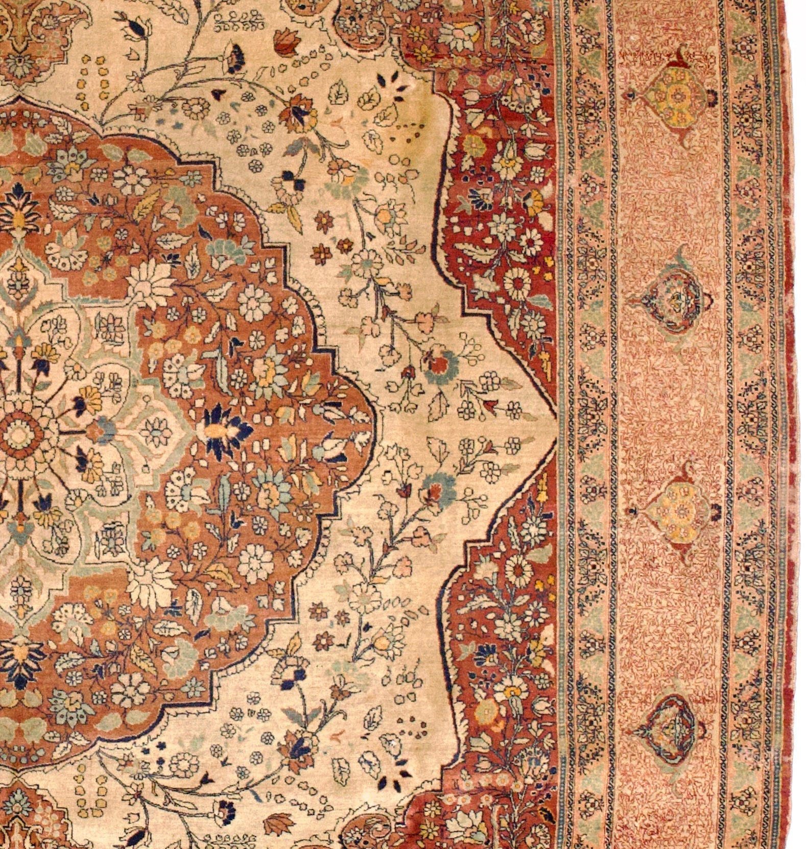 Antique Tabriz Haji Jalili Rug 9' 6" x 11' 8''