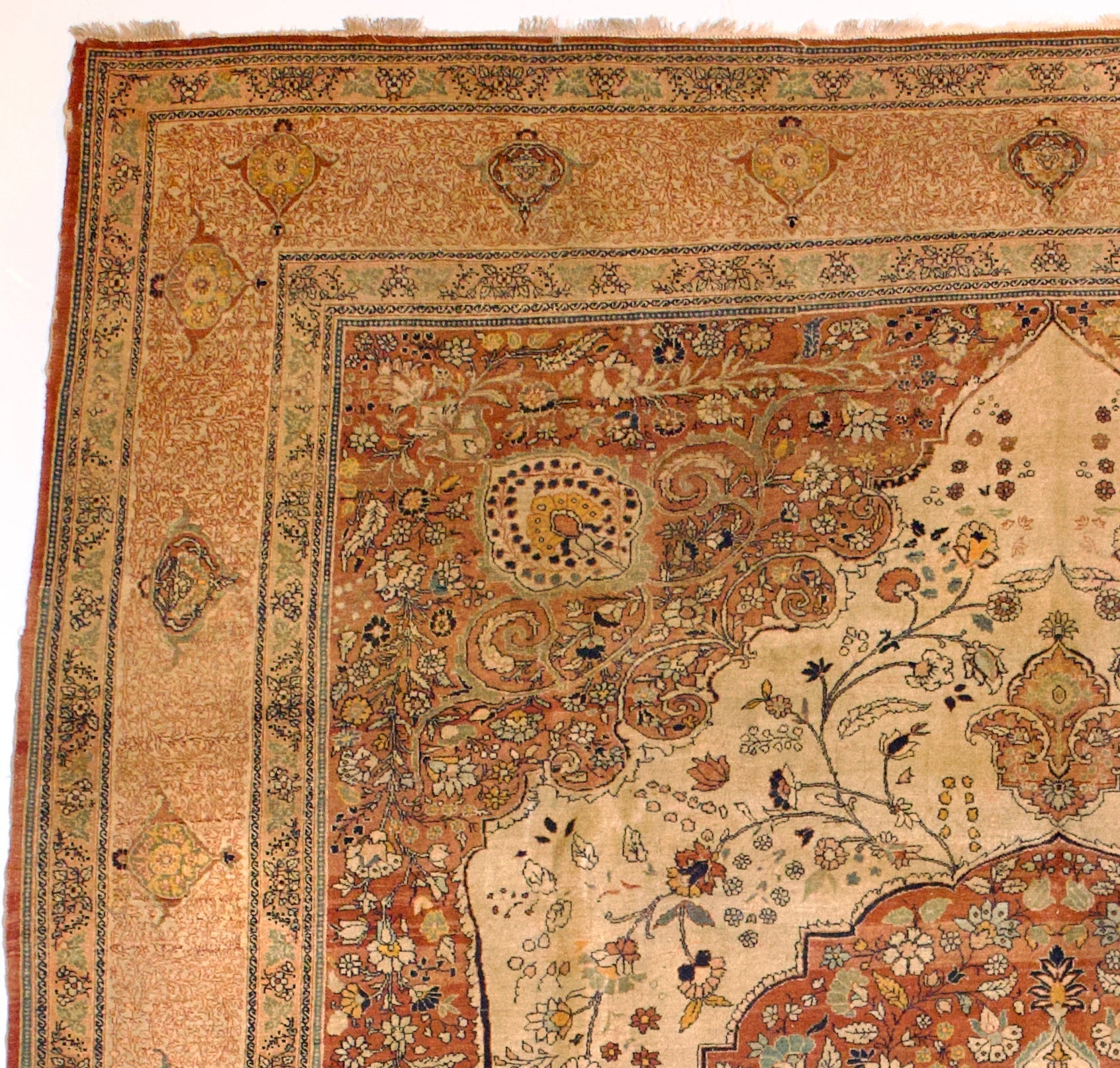 Antique Tabriz Haji Jalili Rug 9' 6" x 11' 8''