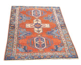 Antique  Heriz Rug 3'10'' x 4'5''