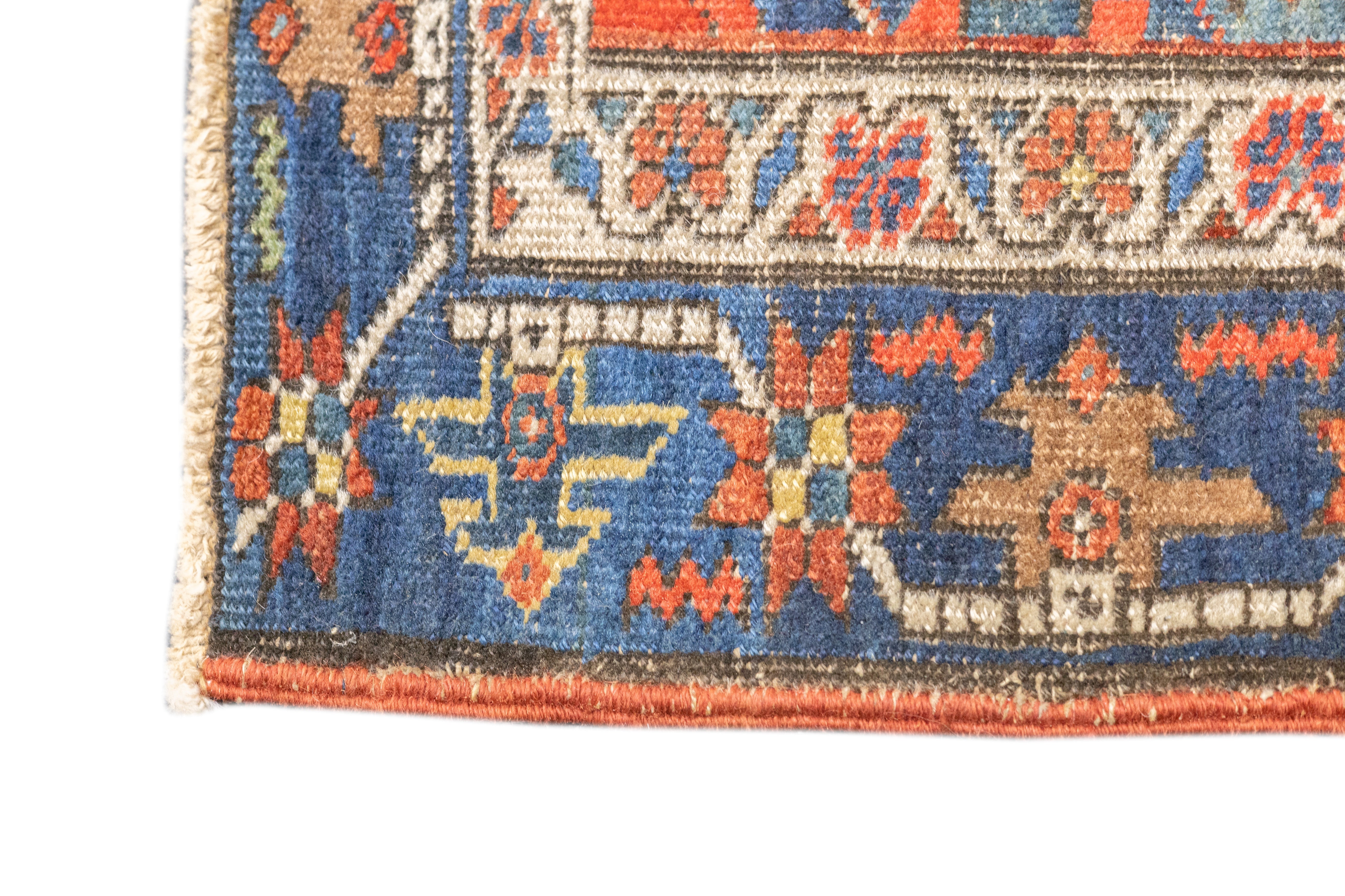 Antique  Heriz Rug 3'10'' x 4'5''