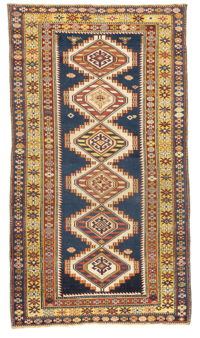 Antique Kuba Shriven Rug 3' 4
