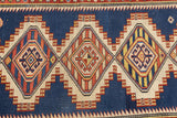 Antique Kuba Shriven Rug 3' 4" x 4' 11"