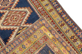 Antique Kuba Shriven Rug 3' 4" x 4' 11"