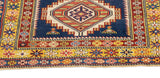 Antique Kuba Shriven Rug 3' 4" x 4' 11"