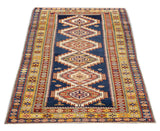 Antique Kuba Shriven Rug 3' 4" x 4' 11"