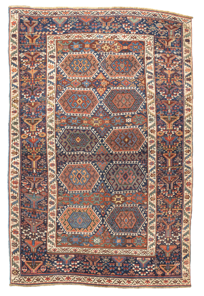 Antique Tribal Kurdish Rug 4'2'' x 6'4''