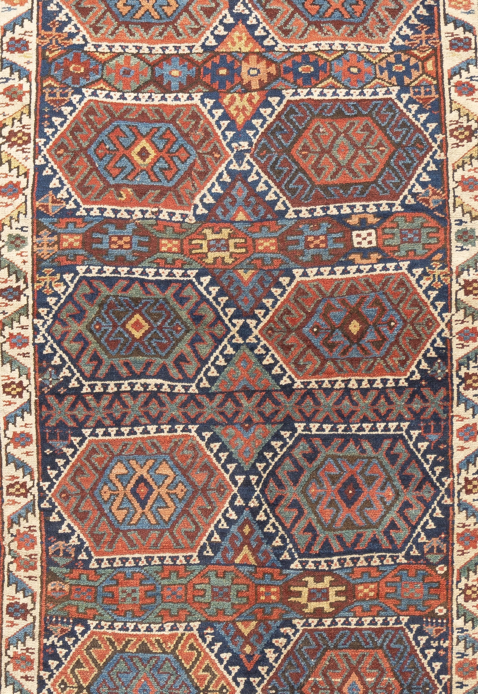 Antique Tribal Kurdish Rug 4'2'' x 6'4''