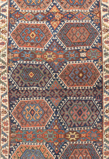Antique Tribal Kurdish Rug 4'2'' x 6'4''