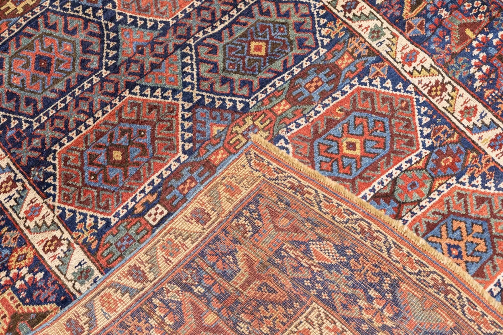 Antique Tribal Kurdish Rug 4'2'' x 6'4''