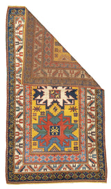 Antique Caucasian Lezgi Rug 4'2'' x 7'6''