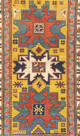 Antique Caucasian Lezgi Rug 4'2'' x 7'6''