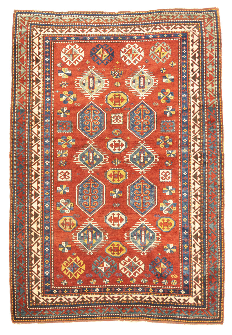 Antique Caucasian Kazak Rug 5'9'' x 8'3''