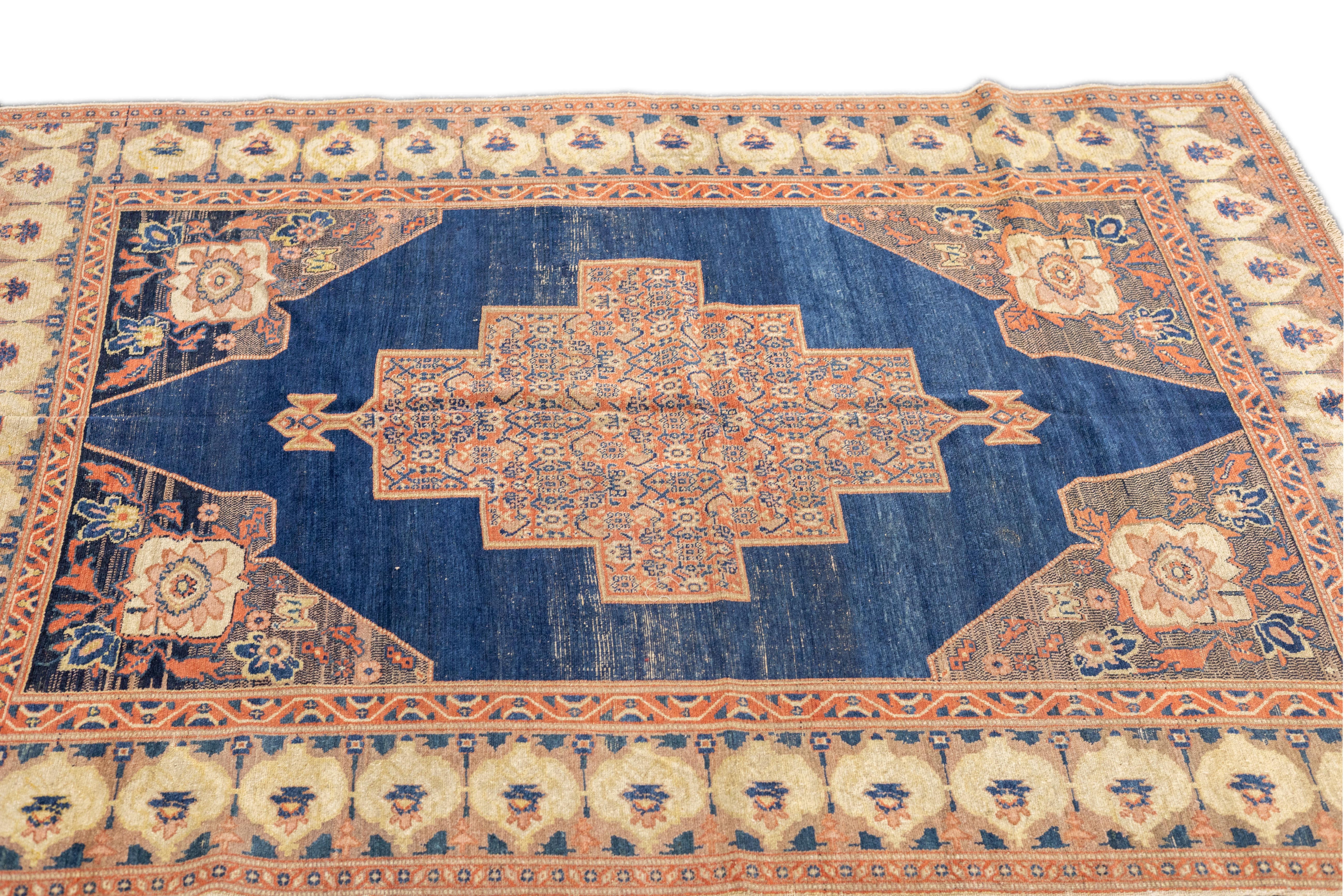 Antique  Senneh Rug 4'6'' x 6'2''