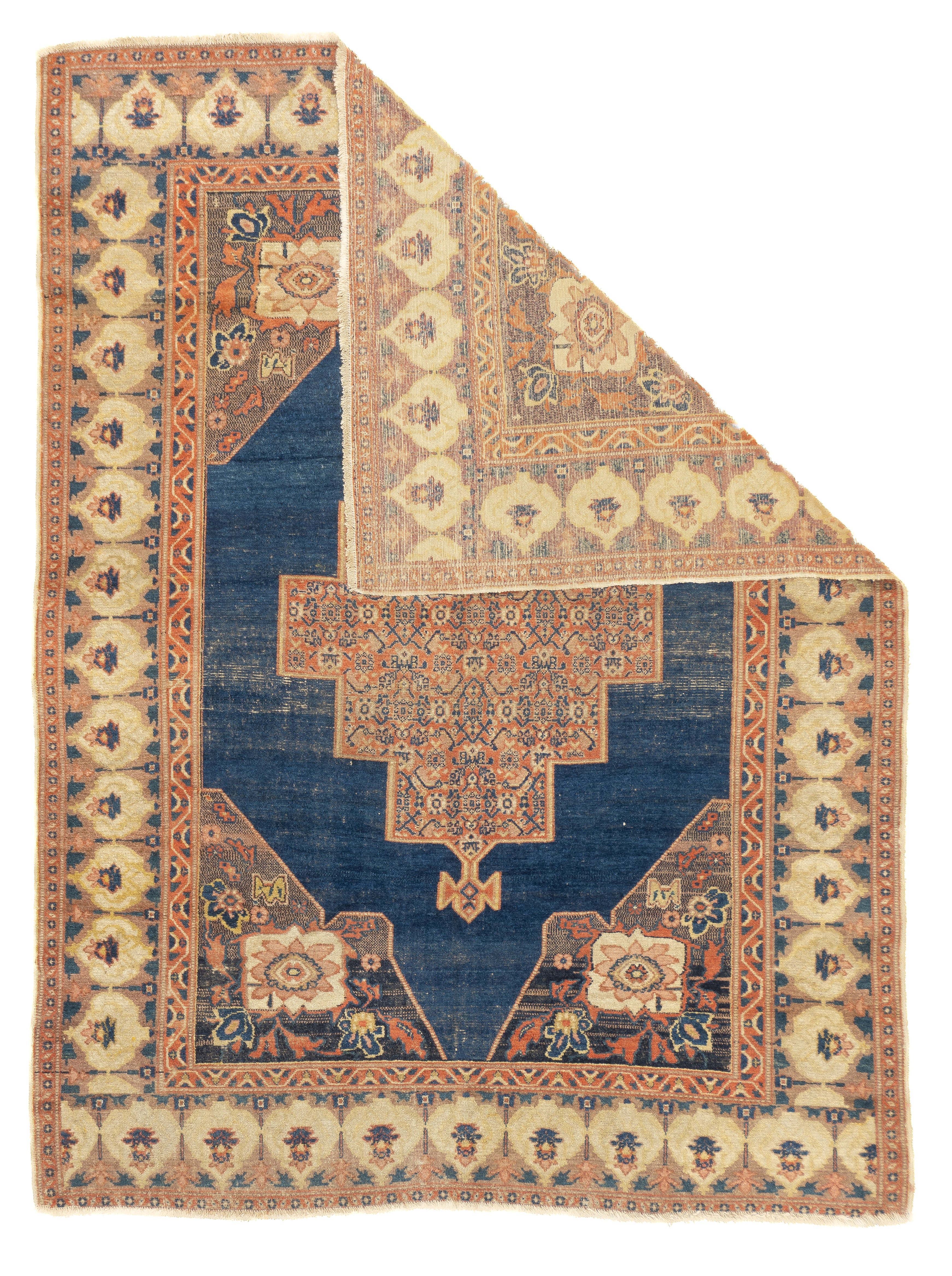 Antique  Senneh Rug 4'6'' x 6'2''
