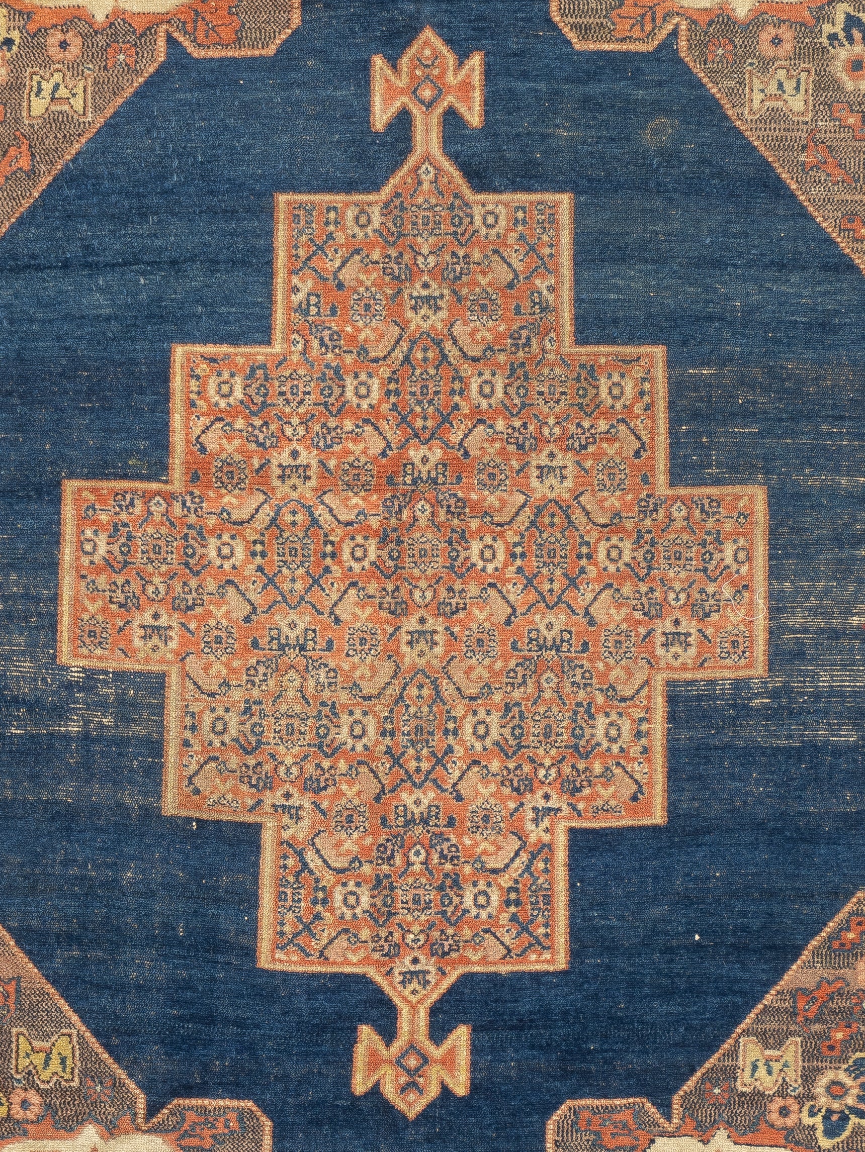 Antique  Senneh Rug 4'6'' x 6'2''