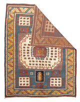 Antique Caucasian Karachov Kazak Rug 5'5'' x 6'10''