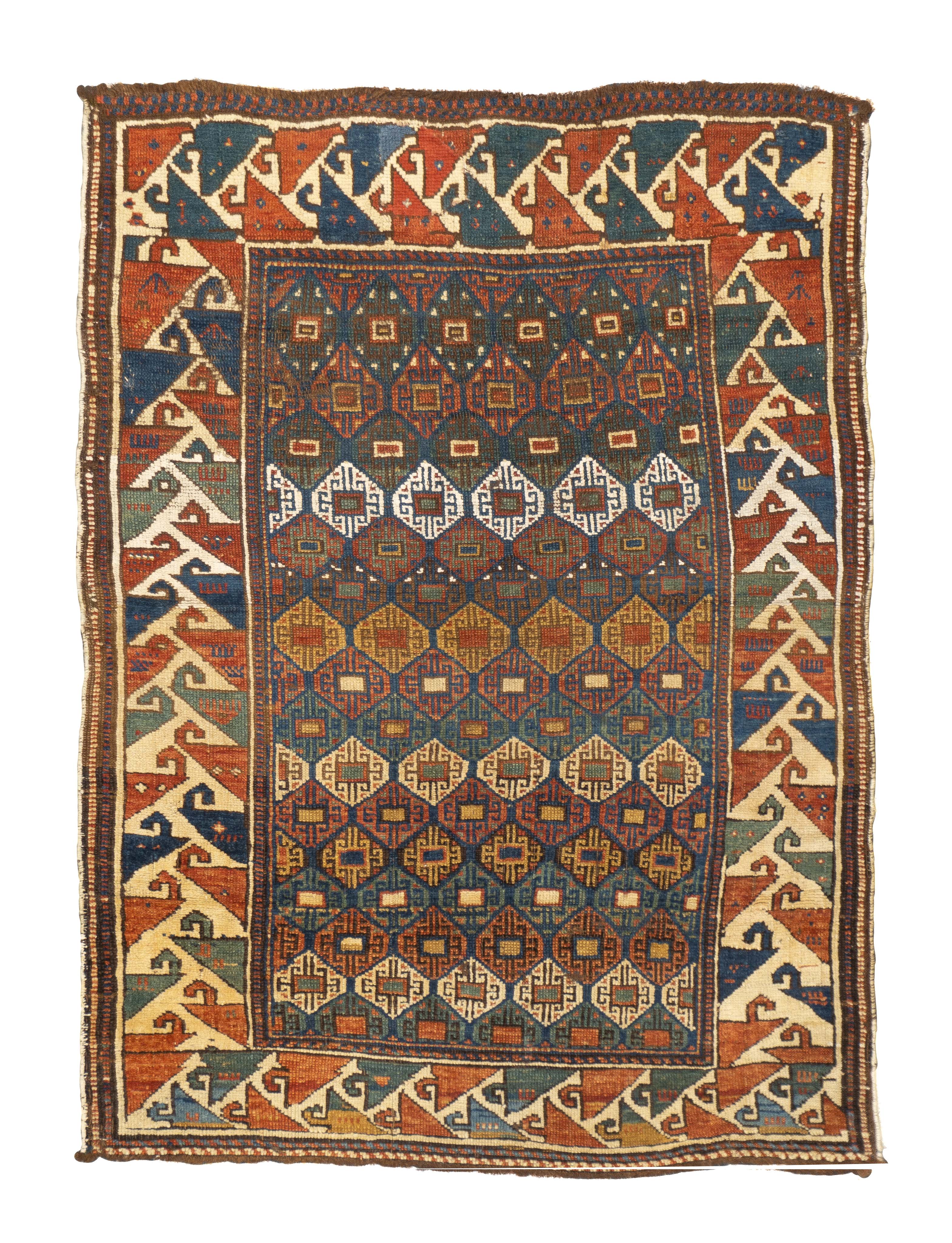Antique Caucasian Kazak Rug 3'1'' x 4'3''