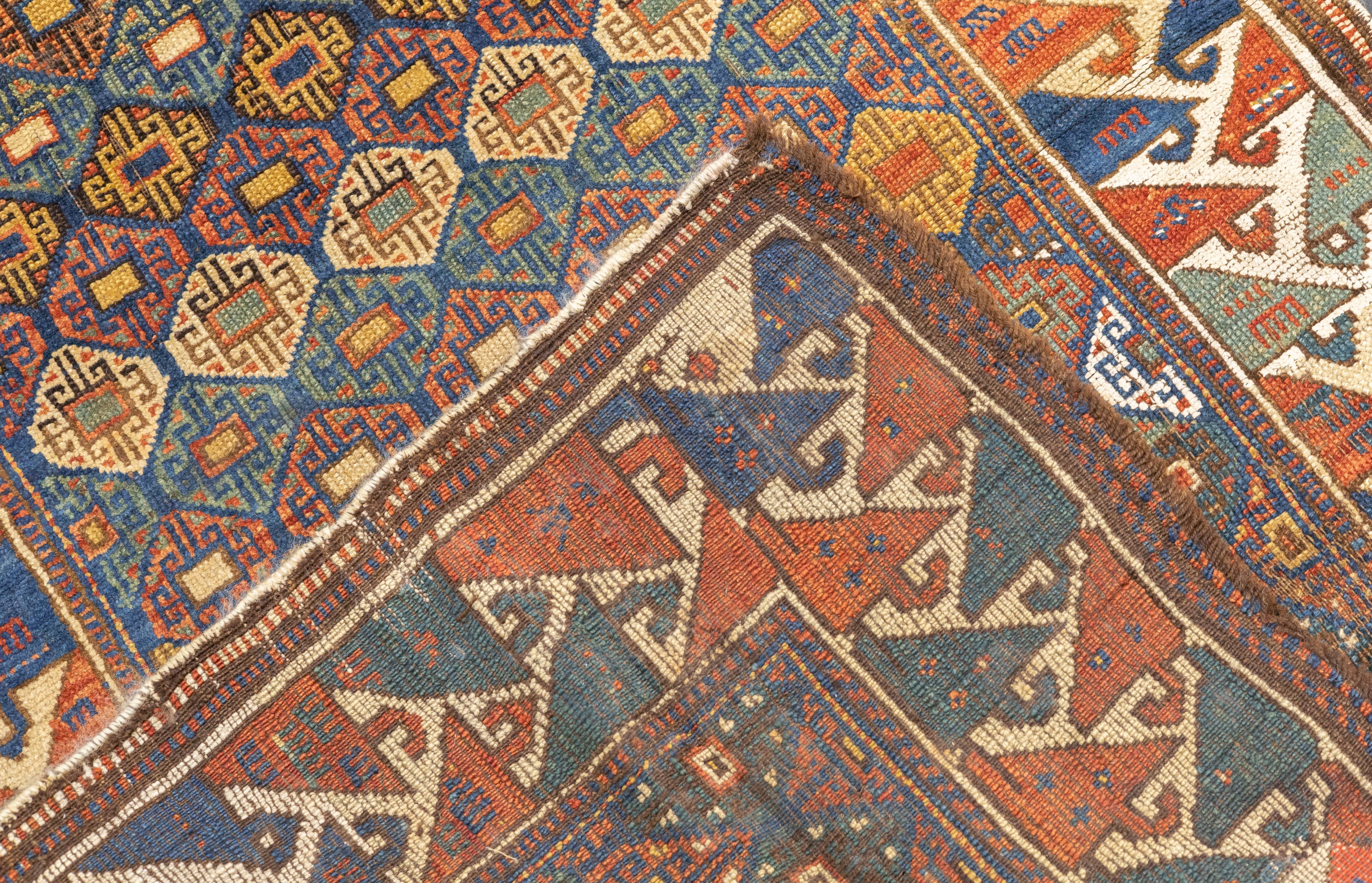 Antique Caucasian Kazak Rug 3'1'' x 4'3''