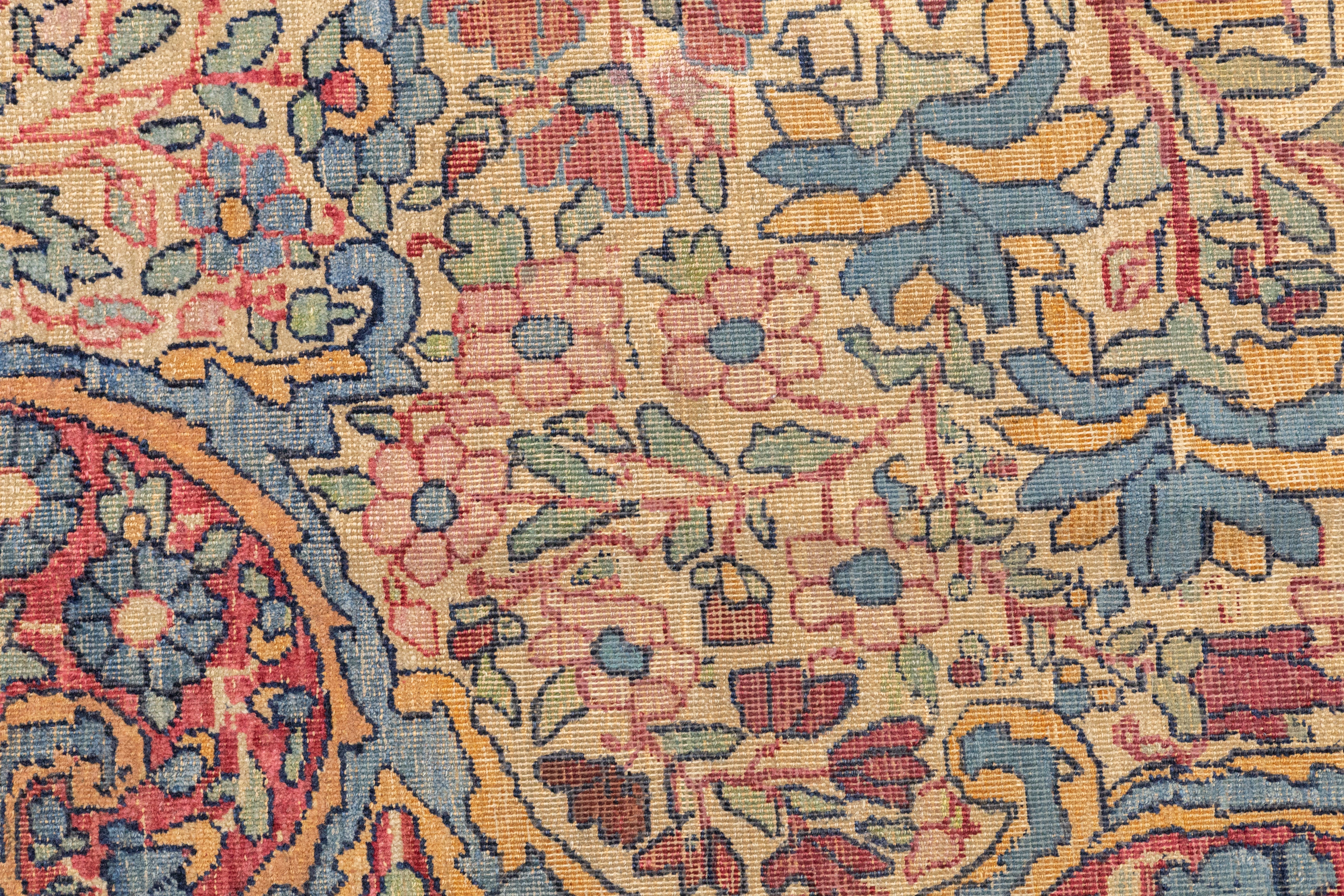 Antique  Lavar Kerman Rug 9'6'' x 13'5''