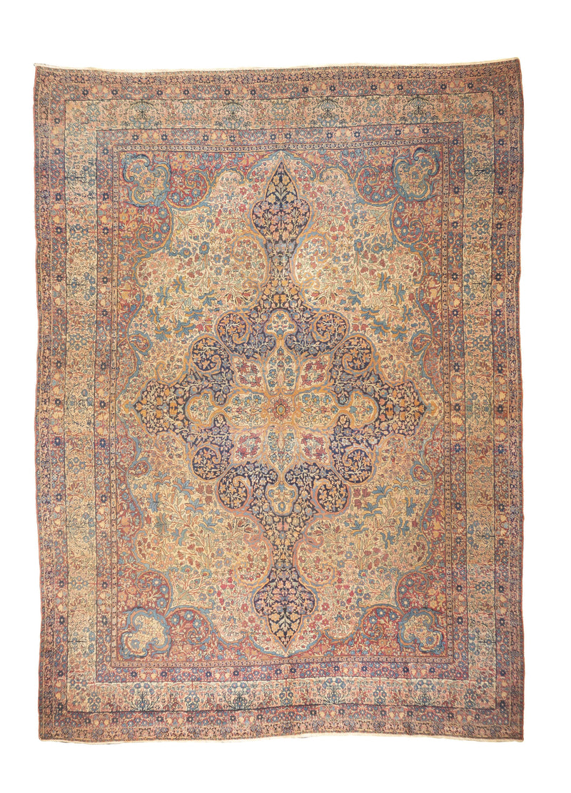 Antique  Lavar Kerman Rug 9'6'' x 13'5''
