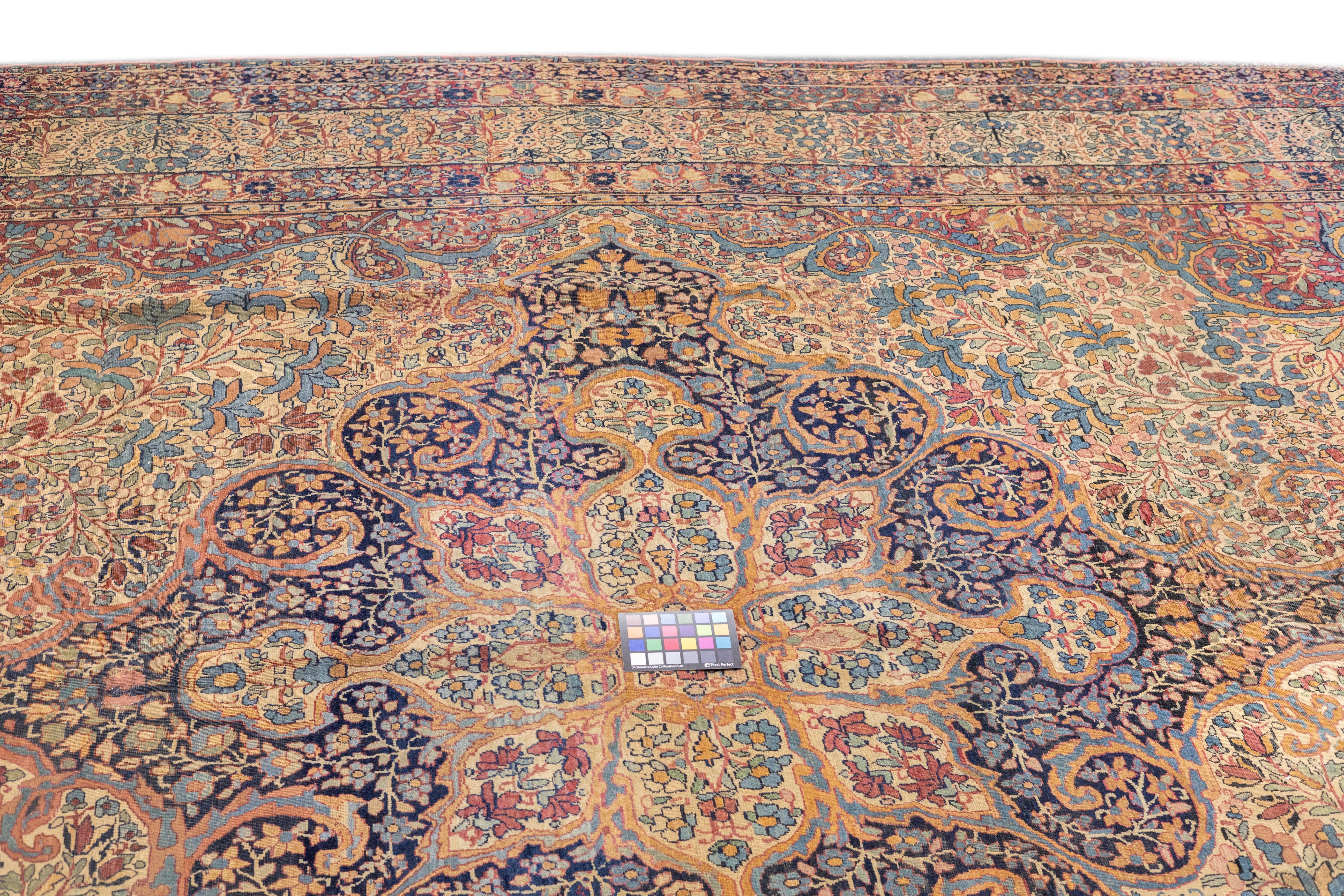 Antique  Lavar Kerman Rug 9'6'' x 13'5''