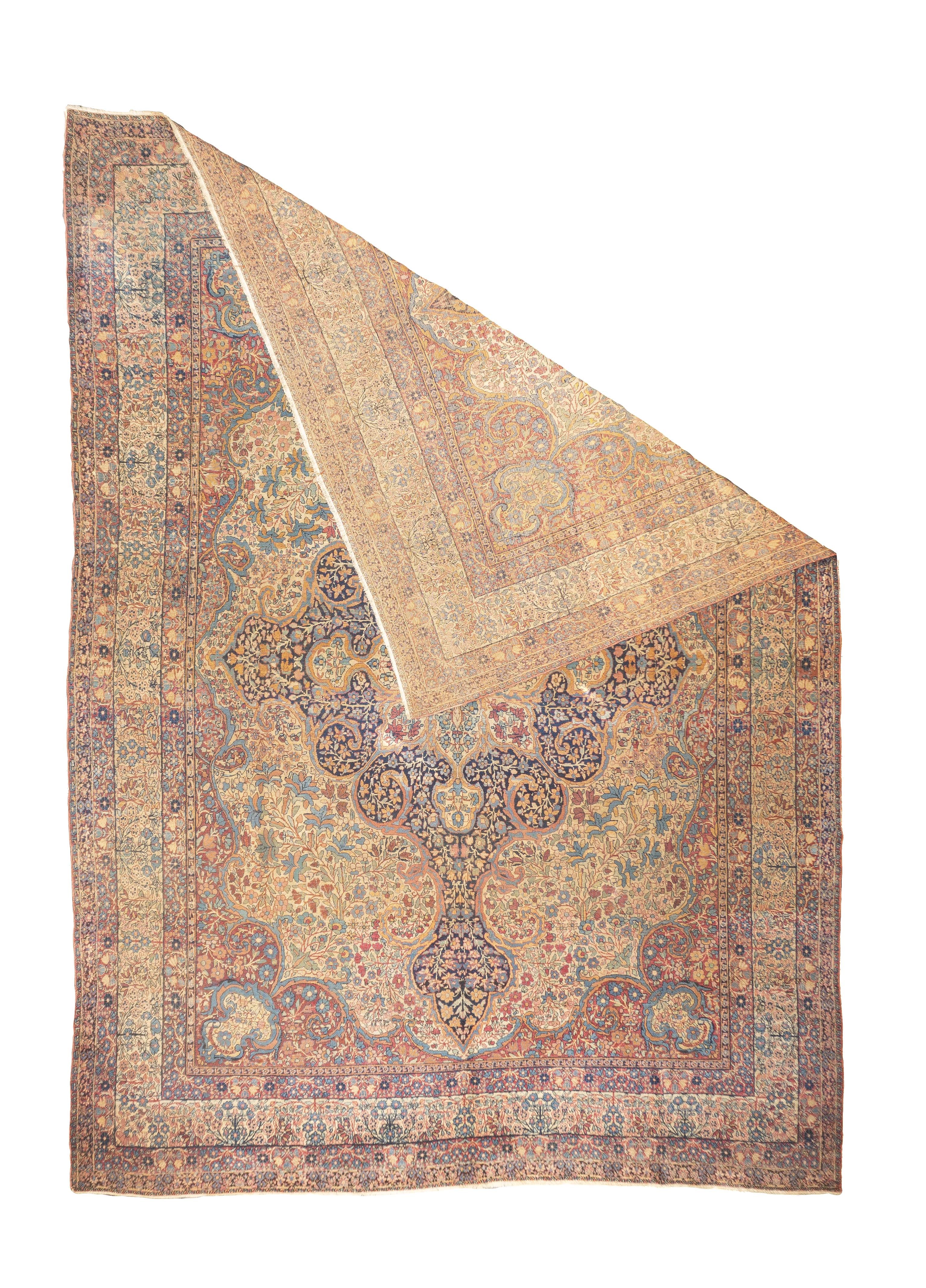 Antique  Lavar Kerman Rug 9'6'' x 13'5''