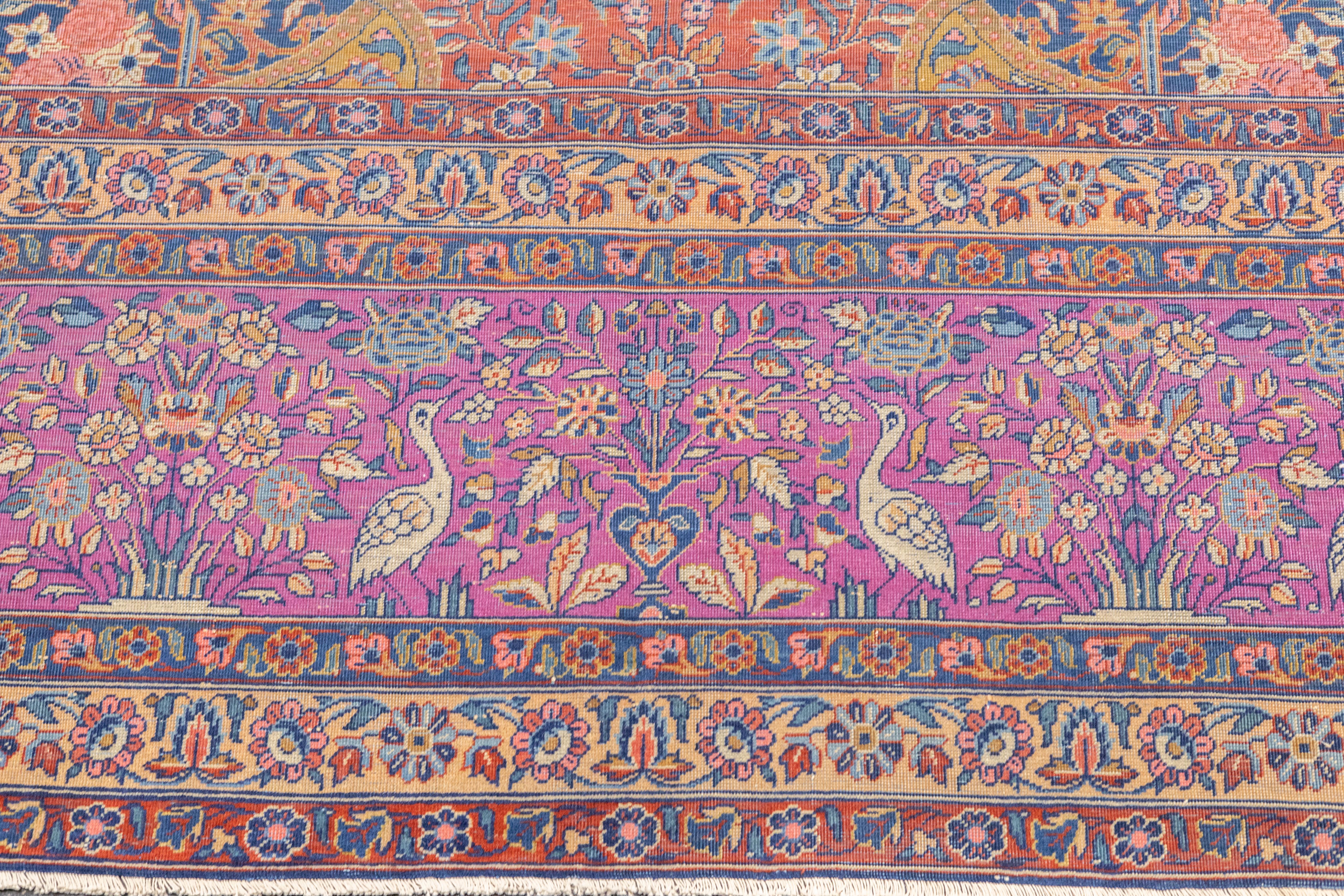 Antique  Dabir Kashan Rug 8'10'' x 11'6''